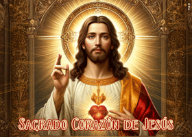 Postcard sagrado corazón de jesús