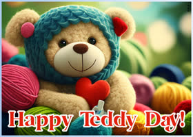 Postcard teddy day