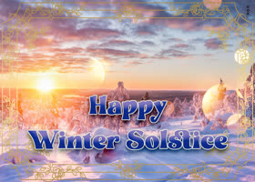 Postcard winter solstice